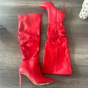 Red Hot Stiletto Boots 🔥